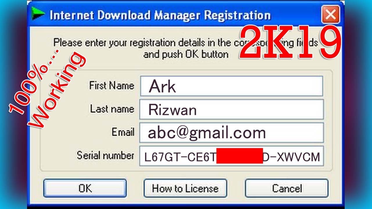 Idm registration serial key